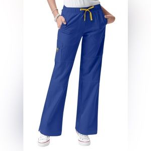 WonderWink Four-Stretch Women’s 6-pocket Cargo Scrub Pants XS Galaxy Blue